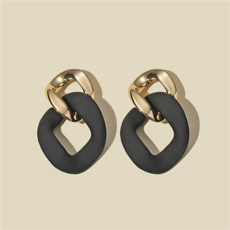 CWEEL Black Statement Earrings for Women Bohemian Boho Brincos Geometric Dangle Drop Earings Fashion Jewelry Unusual | Украшения и