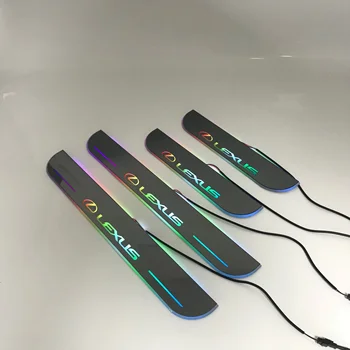 

LYQ led moving door scuff for Lexus RX350 ynamic door sill plate welcome lamp lining overlay Flow/fixed light