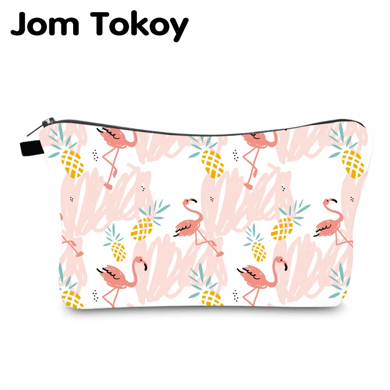Jom Tokoy косметичка с принтом Фламинго Персонализированная Органайзер Сумка