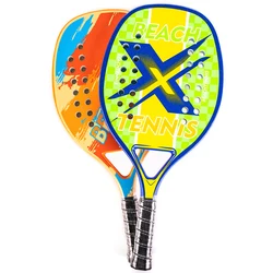 Newest Professional Full Carbon Beach Tennis Paddle Racket Soft EVA Face Tennis Raqueta With Bag For Adult  -40