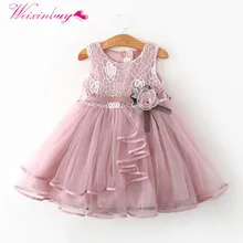 Летнее платье-пачка для девочек, платья детская одежда свадебное платье с цветочным узором для девочек, костюмы для вечеринки в честь Дня Рождения, детская одежда, От 1 до 6 лет