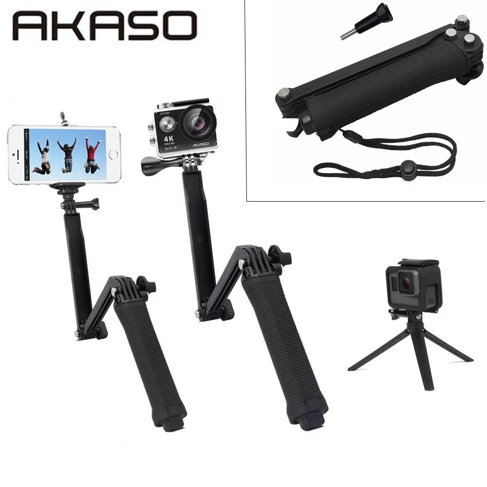 AKASO Handheld Tripod Selfie Stick 3 in 1 Extendable Monopod Selfie