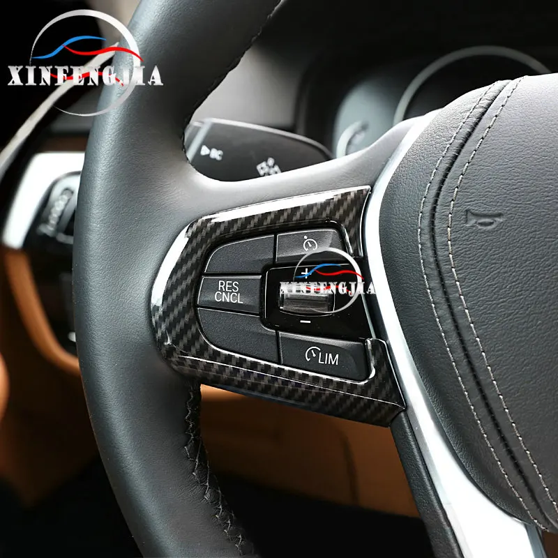 Для BMW 5 Series 6GT G32 G30 17 19 цветная рамка рулевого колеса из углеродного