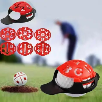 

6PCS/lot Outdoor Hollow Alphabet Golf Ball Line Liner Alignment Marker Equipment Marks Pen Accessories Drawing Tool Set S2J1