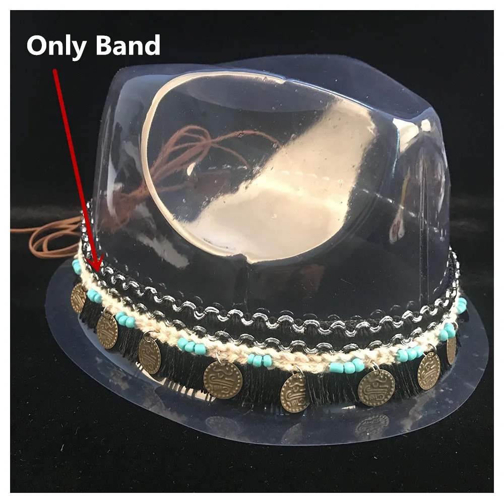 Мужская Женская Ковбойская фетровая шляпа в западном стиле с кисточкой и лентой, джазовая шляпа с широкими полями, черная, размер 56-58 см - Цвет: SZ3