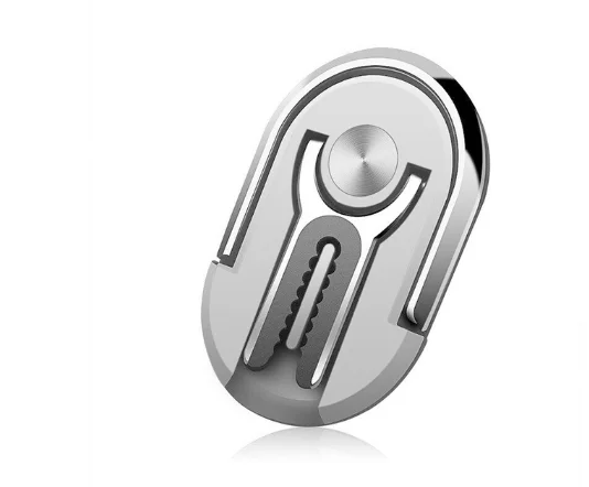 silver Смартфон, вращение на 360 градусов, автомобильное крепление на вентиляционное отверстие, универсальный держатель, откидной на 90 градусов, складное многофункциональное крепление в виде кольца на палец - Цвет: silver