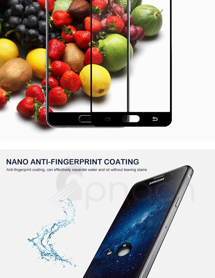 9D закаленное стекло для samsung Galaxy A3 A5 A7 S7 J3 J5 J7 полное покрытие защита экрана Защитная пленка
