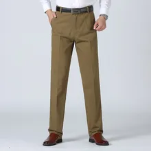 Мужские деловые прямые брюки Slim Fit, большие размеры, офисные однотонные брюки с большим количеством карманов, рабочие повседневные брюки на пуговицах