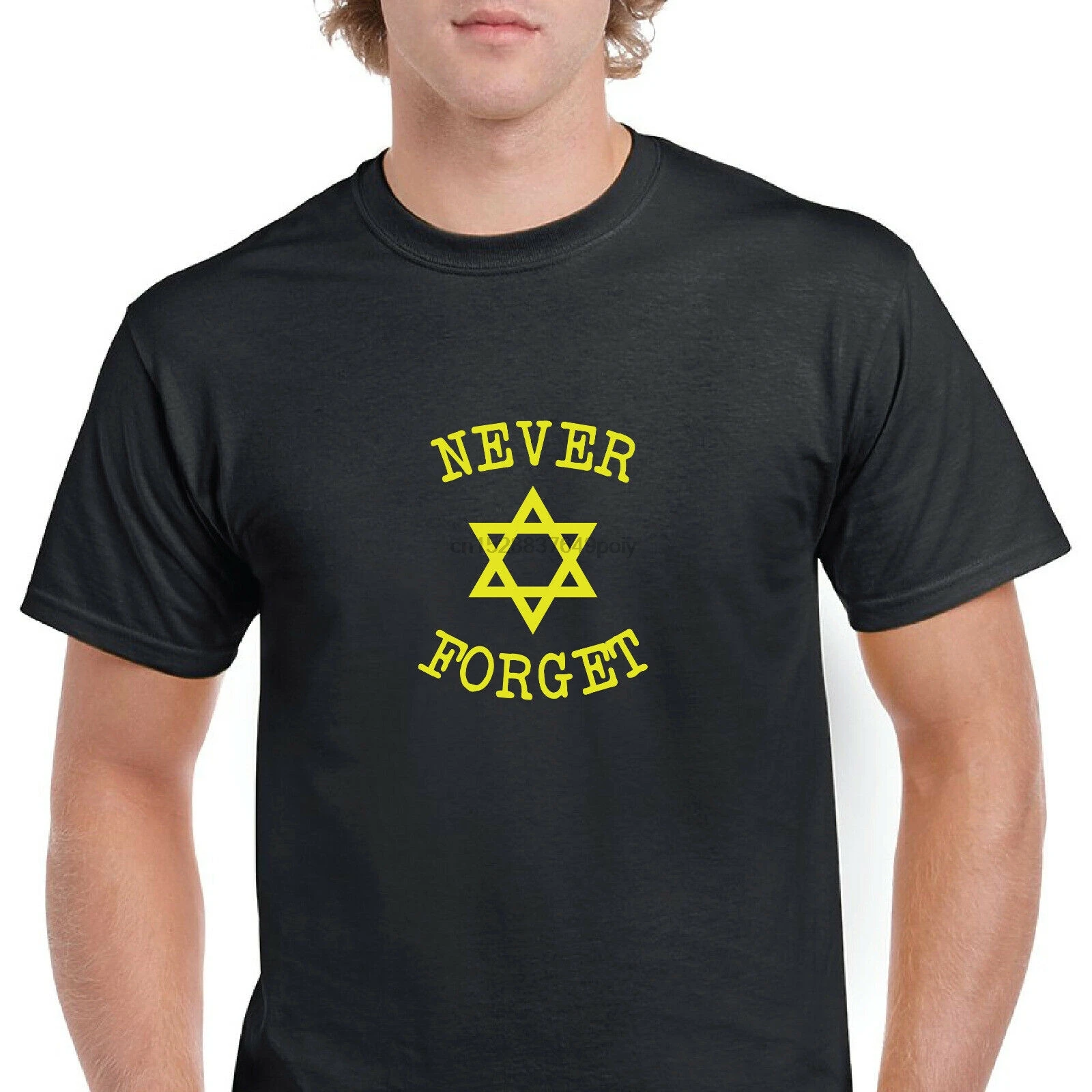 Star Of David Never Jewish Holocaust Surviver Yom Hashoah Cotton