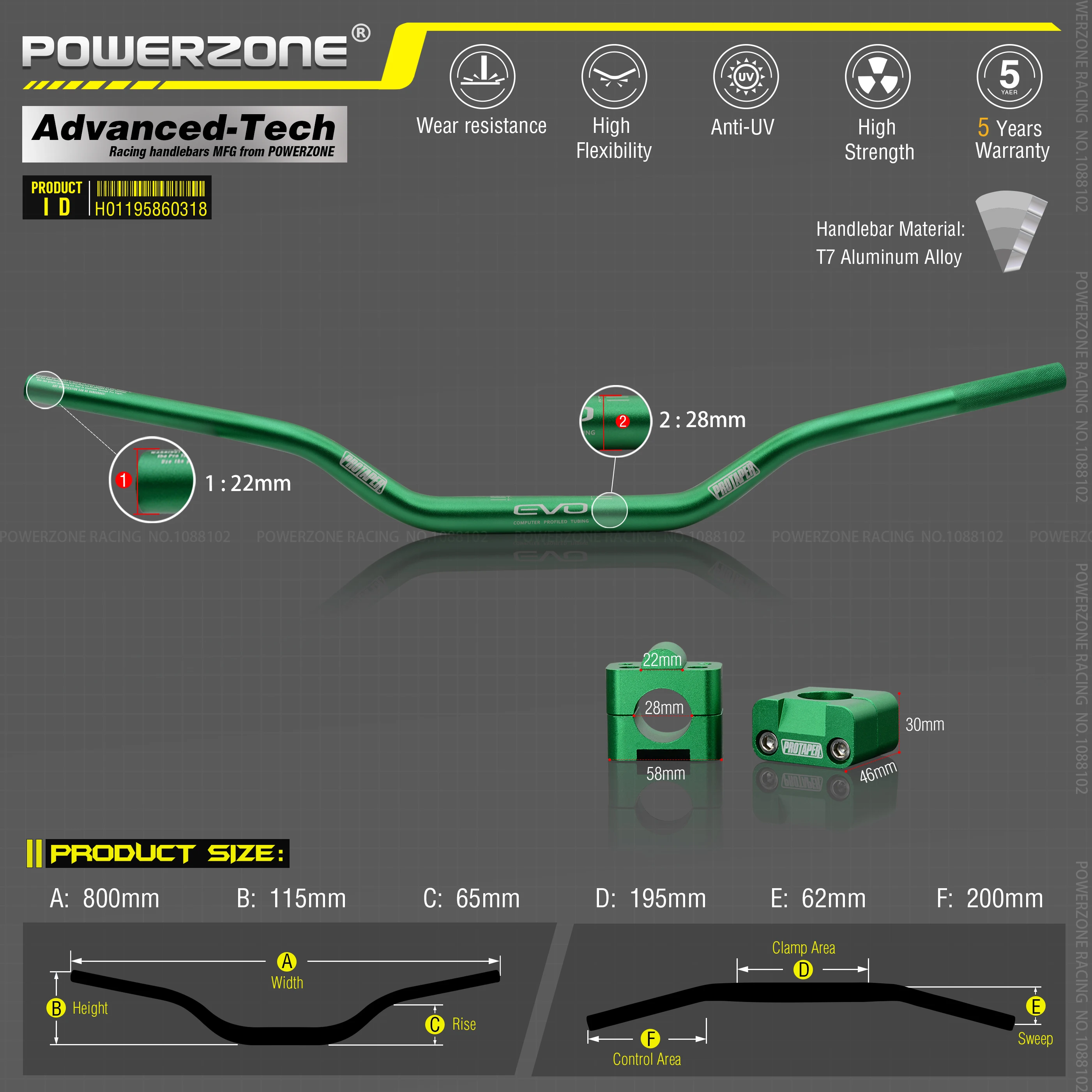 Руль для Pro Taper Pack Bar 1-1/" Классическая дверная ручка барные Колодки Ручки Pit Pro Racing Dirt Pit Bike мотоцикл с адаптер cnc