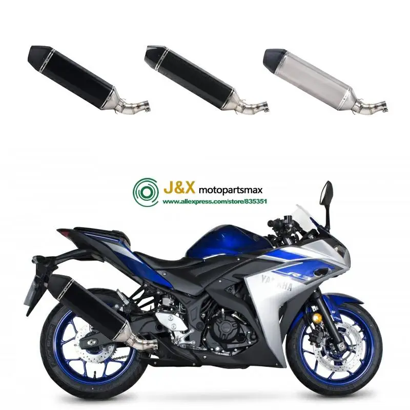 MT-03 MT03 мотоцикл глушитель трубы среднего звенья трубы Escape для YAMAHA YZF-R3 R3 R25 R30 слипоны