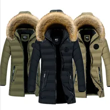 Зимние толстые теплые мужские Длинные парки, пальто, мужские толстовки-21 градус, повседневная верхняя одежда, куртки, пальто, размер L-5XL