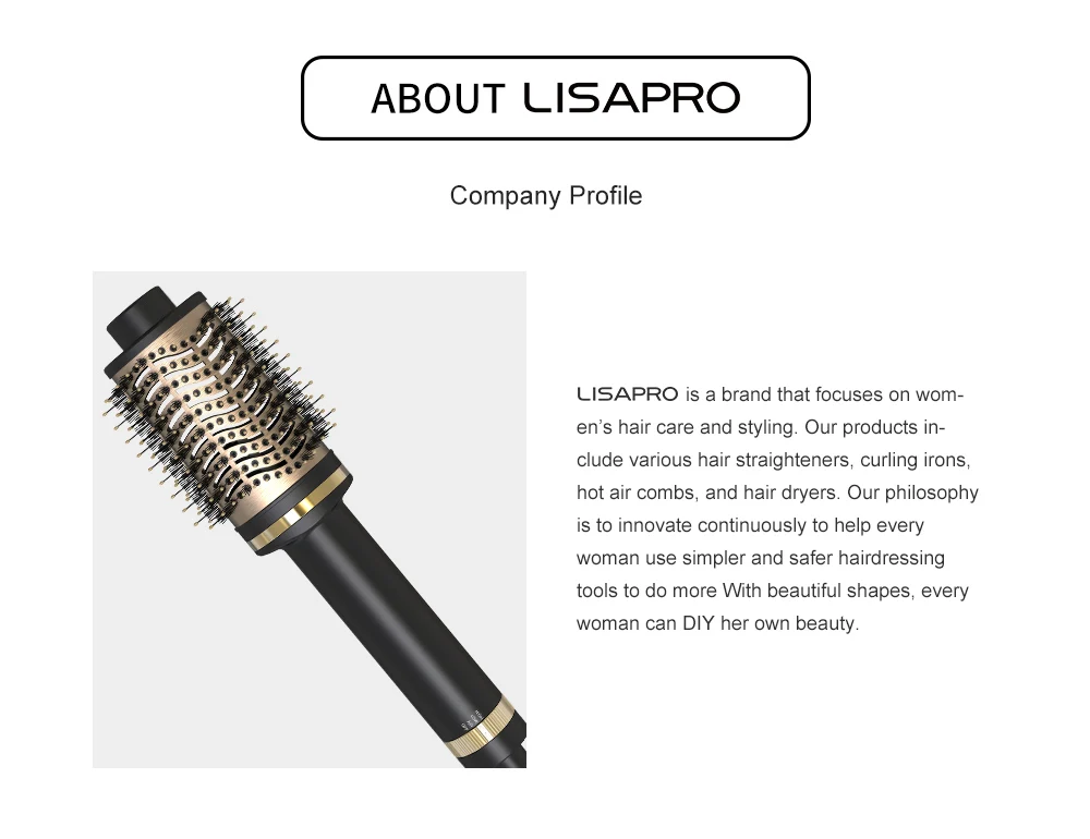 Lisapro Escova de ar Quente & Volumizer Multifuncional em Secador de Cabelo Modelador de Cabelo Alisador Pente Secador de Cabelo Elétrico com Pente 18 modelador de cabelo alisador pente secador de cabelo elétrico com pente
