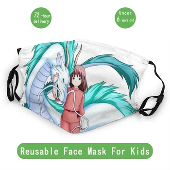 

Spirited Away Children Non-Disposable Face Mask Ghibli Anti Bacterial Dust Mask Protection Cover Respirator Mouth Muffle