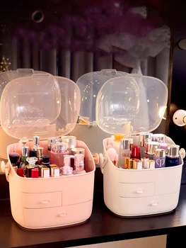 

Super Big Capacity Cosmetic Storage Box Water-proof Dust-proof Bathroom Desktop Beauty Makeup Organizer Skin Care Storage Drawer