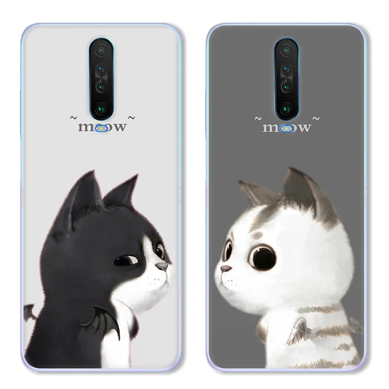 Чехол для Xiaomi Redmi K30 с мультяшными рыбками и котами|Бамперы| |