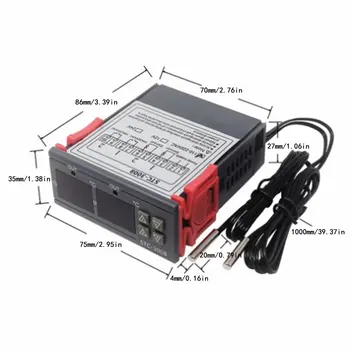 

Stc-3008 Dual Display Intelligent Electronic Thermostat High Precision High Sensitivity High Stability