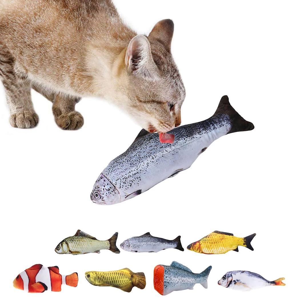 1Pcs Creative Fish Shaped Pet Toy Fish Shape Bite Resistant Catnip Cat Toy Pet Chew Toy Pet Cat Interaction Training Supplies