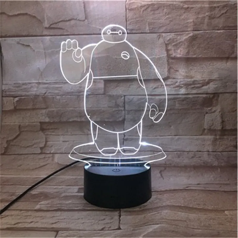 Новая лампа с пандой светодиодный 3D Визуальный светодиодный ночник s для детей сенсорный USB Настольный светильник как кроме лампе детский