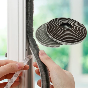 

Doors and Windows Self-adhesive Sealing Strip Sound Insulation Strip Gasket Wind-proof Brush Sealing Strip For Home Door Window
