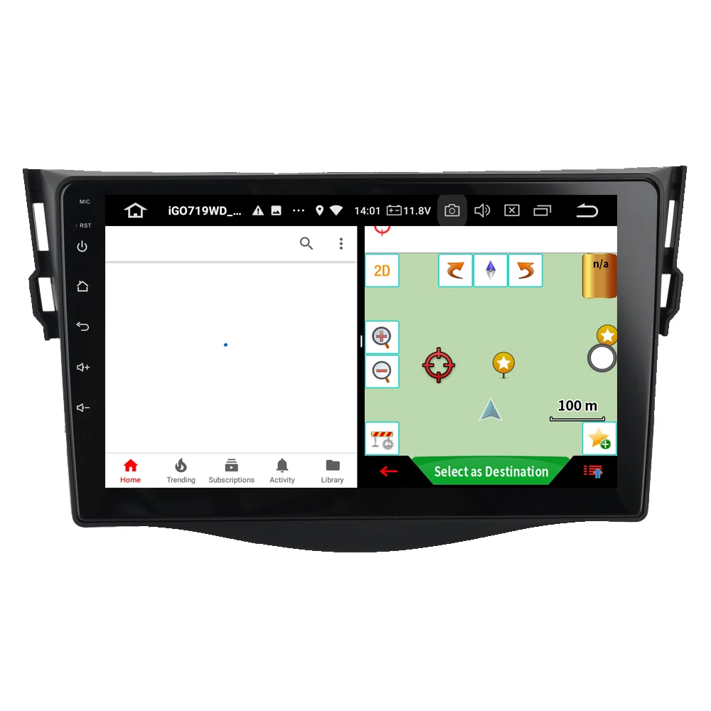 Clearance RoverOne For Toyota RAV4 2009-2012 Android 9.0 Autoradio Car Multimedia Player Bluetooth Radio GPS Navigation Head Unit NO DVD 11