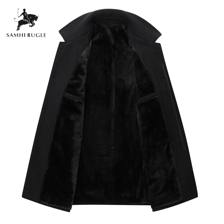 Casaco Masculino Abrigo зимнее пальто для мужчин, шерстяные пальто, утолщенное шерстяное пальто для мужчин, теплое пальто с меховым воротником, мужские шерстяные зимние пальто, jacke