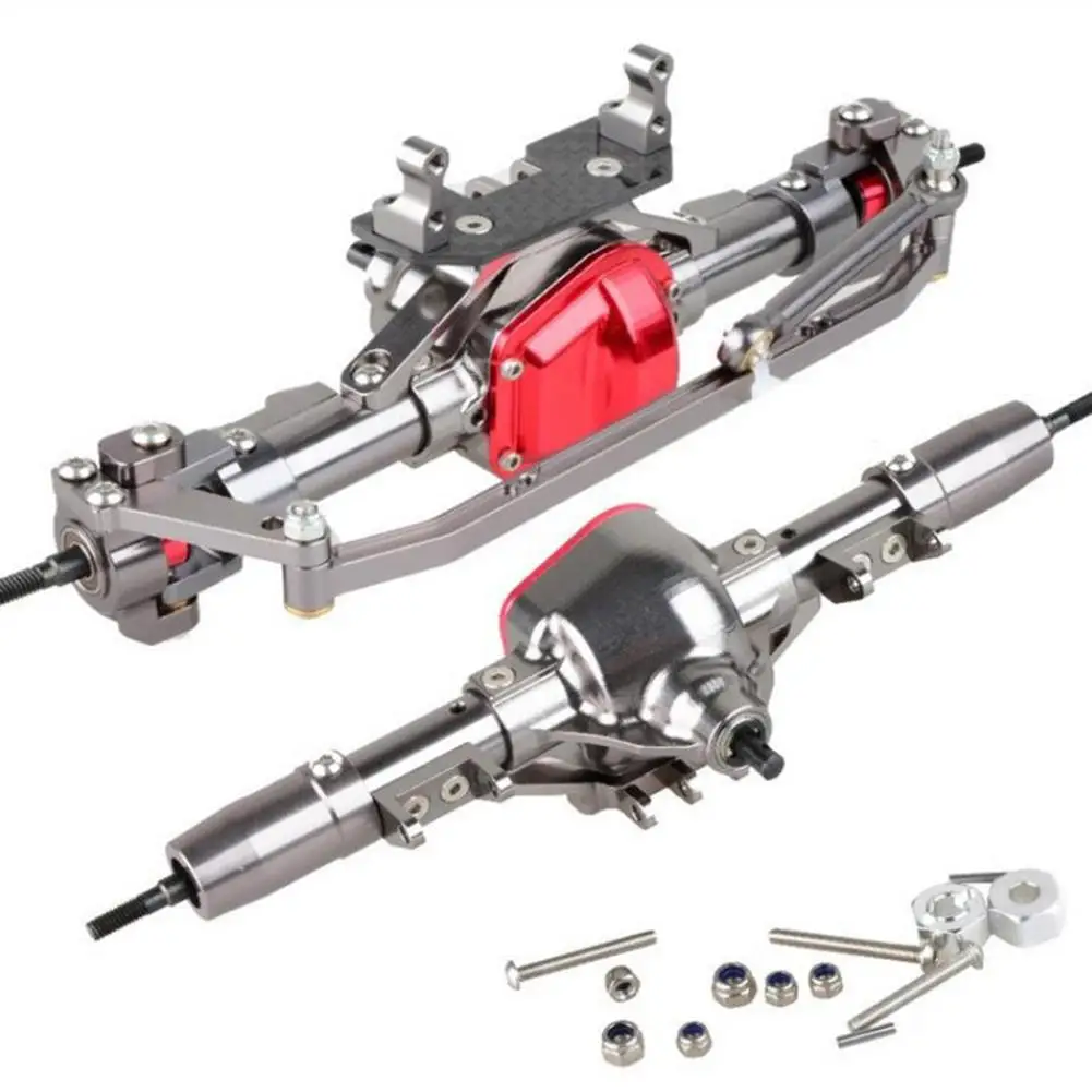 

1/10 RC For Axial Scx10 Upgrades 313 Off-road Vehicle Climbing Car Metal Front And Rear Axle Assembly Simulation Accessories