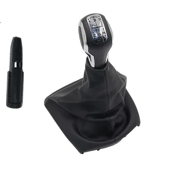 

Chrome & Leather Gear Stick Shift Knob Handle Fabric Gear Shift Knob For Citroen C2 C4 Picasso for Peugeot 206 306 307 308 3008