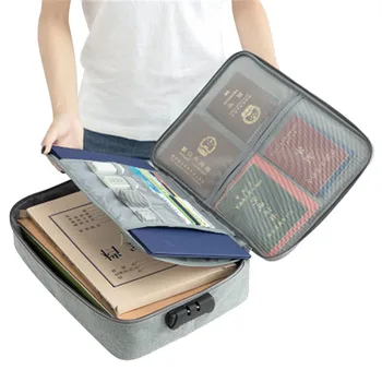 

Large Travel Wallet Purse Organizer Cases Document ID Credit Card Cover Passports Bag Women Men Passport Holders Bags with Lock