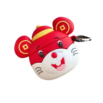 

Anti-fall Silicone Earphone Case Lucky Mouse Protective Cover for FreeBuds 3 Box