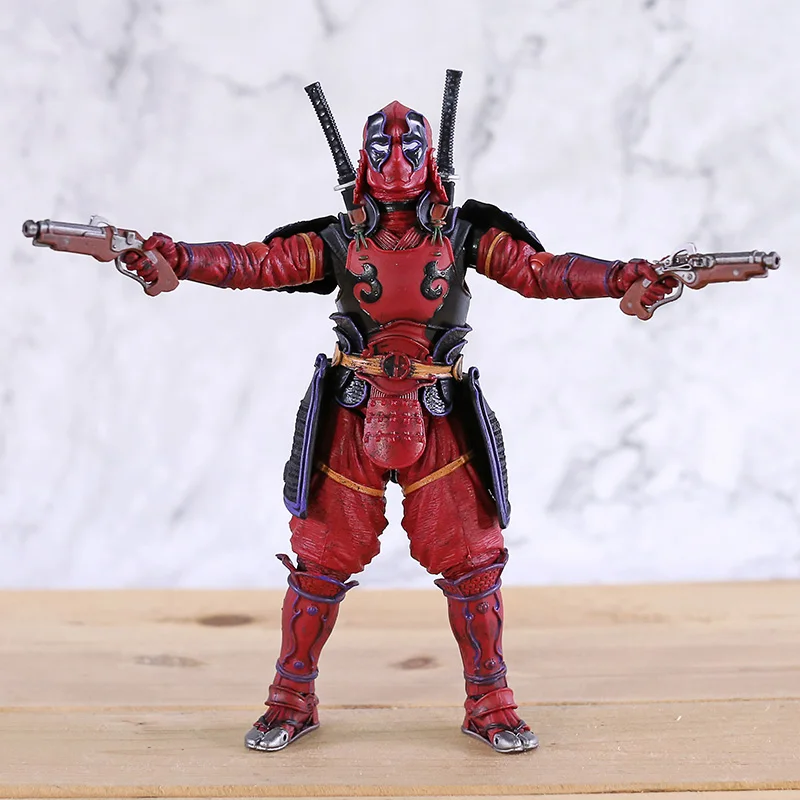 

Marvel X-men Kabukimono Deadpool Samurai Iron Man MK 3 Captain America Spiderman Moveable Action Figure Model Toys