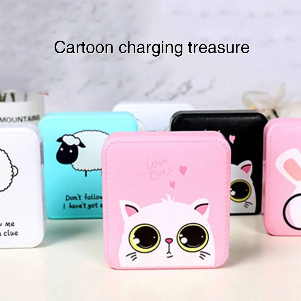 Cute Cartoon Portable Mini Power Bank For Samsung Huawei 10000mAh USB External Battery Charger Slim powerbank 3