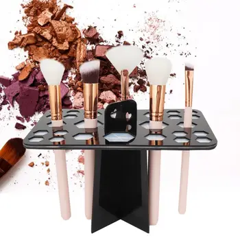 

Makeup Tool Kits Black 26 Hole Makeup Brush Air Drying Brush Holder Cosmetic Brush Drying Rack Make Up Kit Makeup