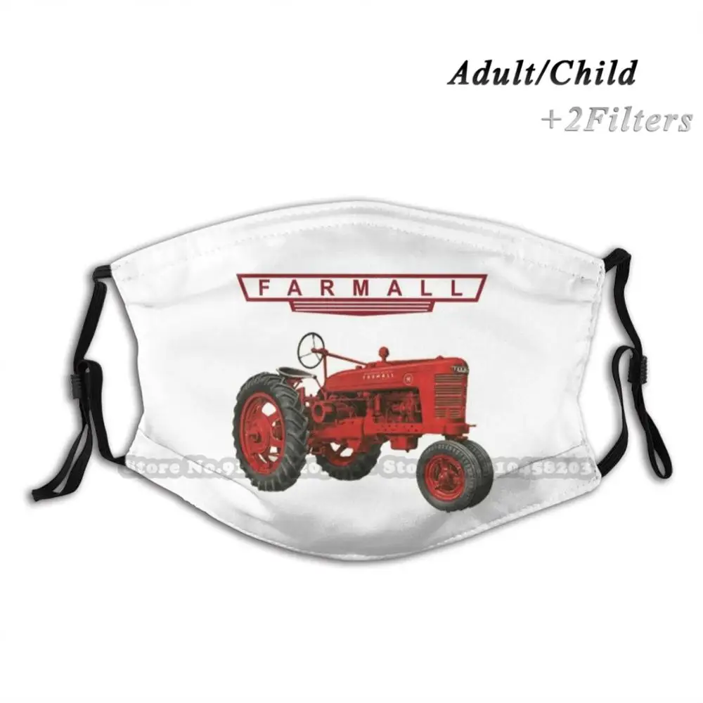 Farmall-трактор Моющиеся Многоразовые модные рот маска для лица с фильтрами детей