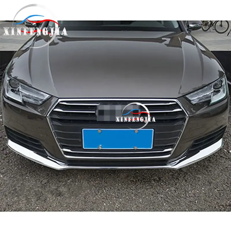 Для Audi A4 B9 17-18 3x сталь Передняя Нижняя решетка решетки литья Защитная крышка отделка