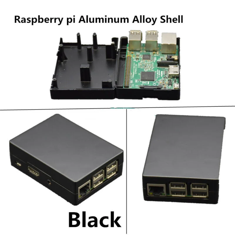 V3 Черный алюминиевый сплав металлический корпус коробка для Raspberry Pi 3 2 Модель B& B+ для Raspberry Pi 3 Model B