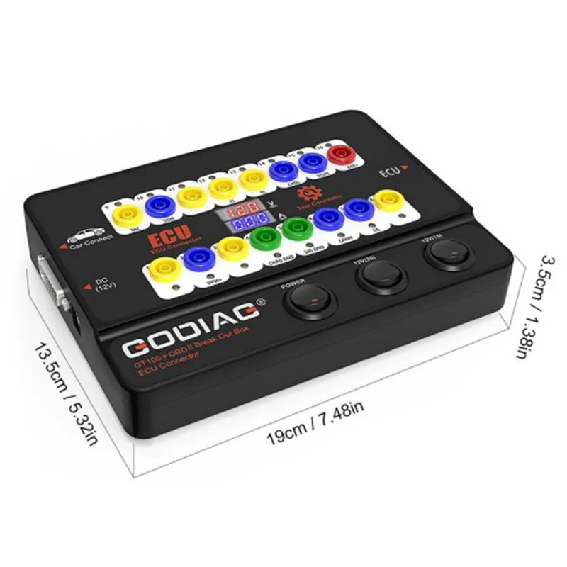 GODIAG GT100+ Pro New Generation OBDII Breakout Box with Electronic Current Display