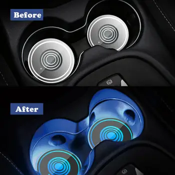 

2pcs Cup Pad USB Cup Pad Coaster LED Interior Decoration 7 Color Newest