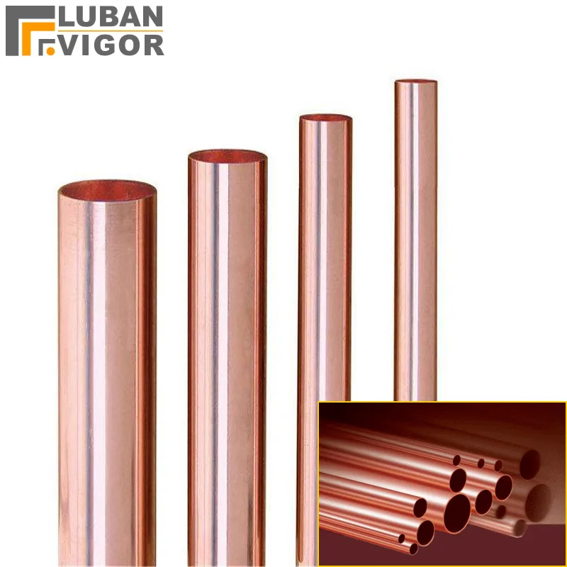 Customized Link , T2 Copper Tube / Pipe ,pure Copper Hard Straight Tube