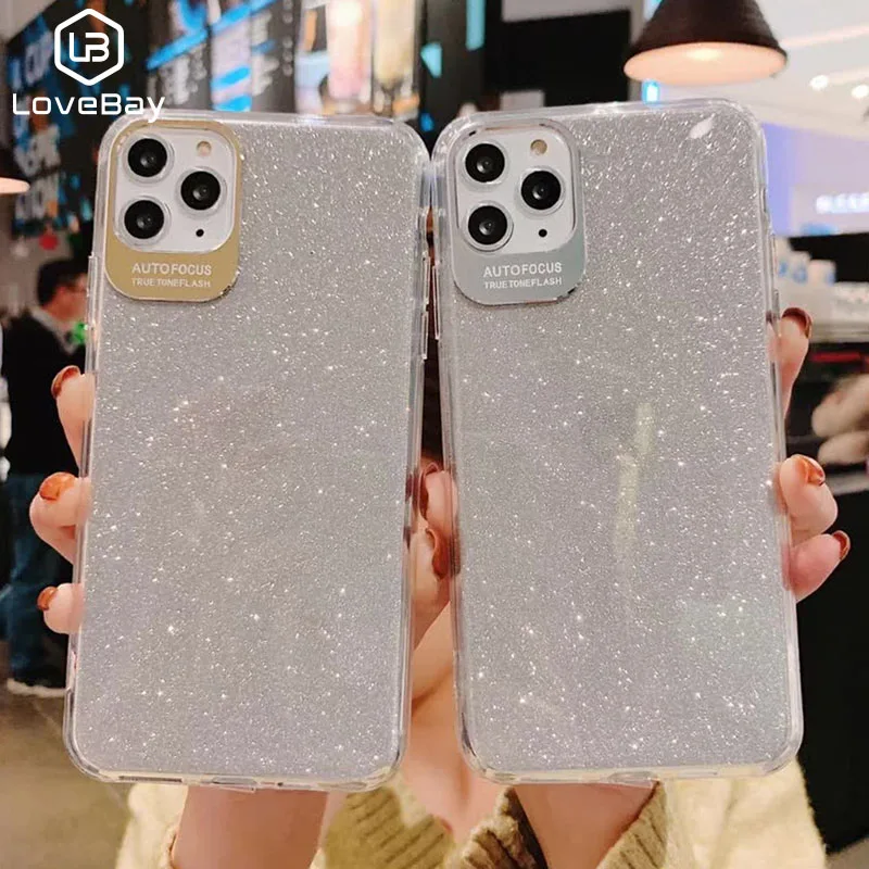 Lovebay Блестящий бумажный чехол для телефона iPhone 11 Pro Max X XR Xs жесткие прозрачные