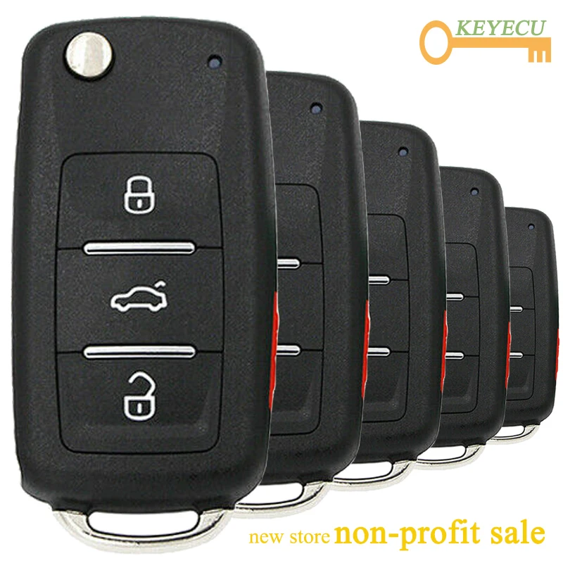 KEYECU 5 шт./лот KEYDIY B серии B08-3+ 1 универсальный пульт дистанционного управления автомобильный ключ-3+ 1 4 кнопки-для KD900 KD900+ URG200 ключ программист
