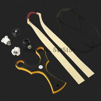 

2020 new high-quality hunting resin high elasticity natural oblate rubber band slingshot hunting shooting outdoor archery slings
