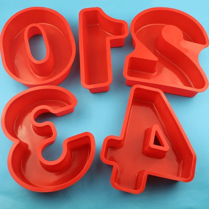 10 Inch 0-9 Digital Cake Mold Creative Baking DIY Tools Cake Decoration Accessories Bakery Silicone Molds Number Pastry Bakery