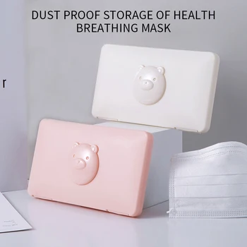 

New Disposable Mask Storage Case Face Mask Holder With Lid Dust Proof PP Material Buckle Design Epidemic Mask Storage