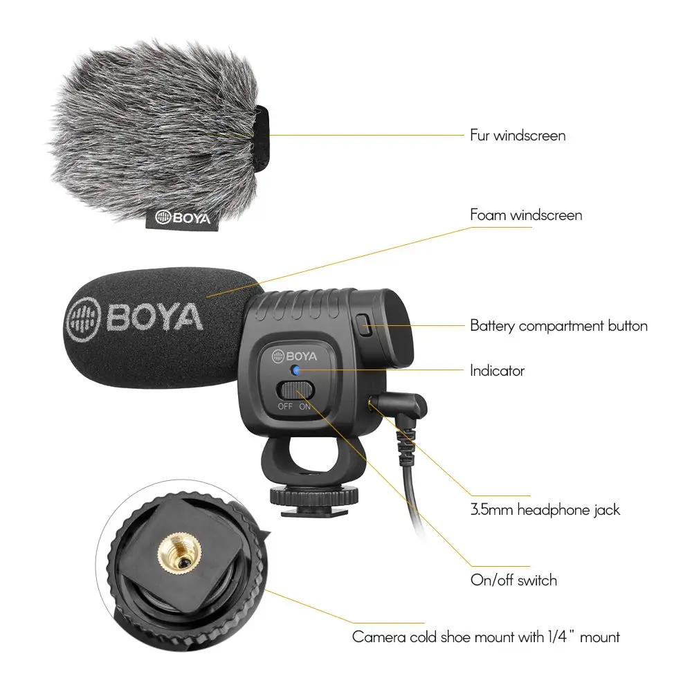 BOYA BY-MM1 BY-BM2021 BY-BM3011 BY-BM3030 BY-BM3031 BY-BM3032 микрофон Камера видео Mic для цифровой зеркальной камеры Canon Nikon sony DSLR камера видеокамера