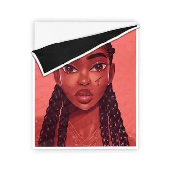 

Black American Native Girl Air Conditioning Quilt Print On Demand Throws Blanket Washable Cotton Twin Queen King Size Thin Quilt