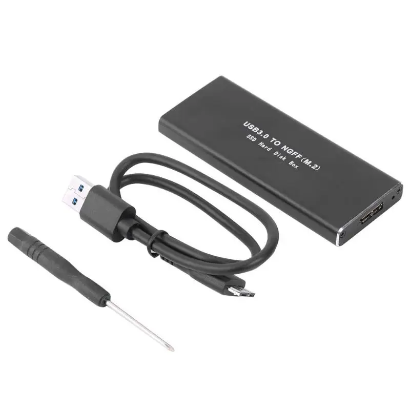 

Hard Disk Case SSD M.2 NGFF to USB3.0 Adapter External Hard Drive Enclosure Support UASP Protocol HDD SSD Case for Windows xp