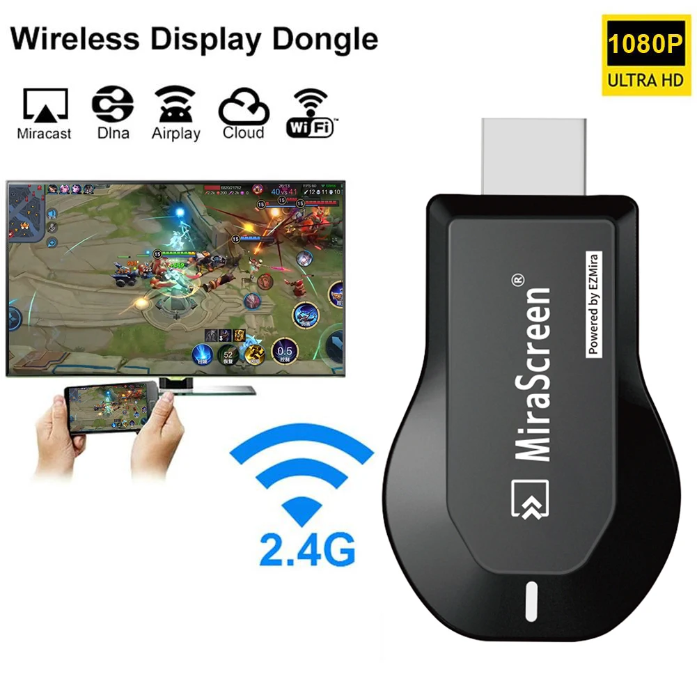 ТВ-приемник Anycast DLNA Miracast Airplay зеркальный экран совместимый с HDMI Android IOS ПК Wi-Fi |