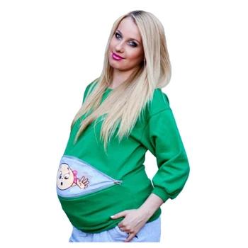 

Maternity Long Sleeve Hoodies Cartoon Baby Print Maternity Casual Pullovers Shirt For Pregnant Women Autumn Plus Size S--5XL