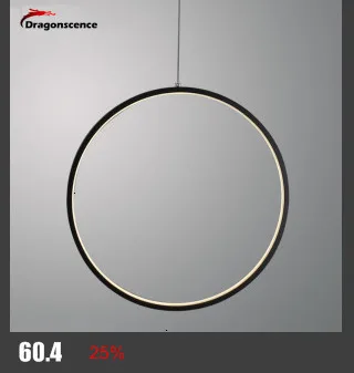 Dragonscence современный светодиодный светильник-люстра круглый КОЛЬЦО круглая Подвесная лампа дома для Гостиная освещения настенный